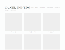 Tablet Screenshot of calgerlighting.com